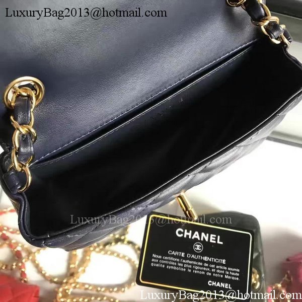 Chanel mini Classic Flap Bag Original Sheepskin A1116E Black