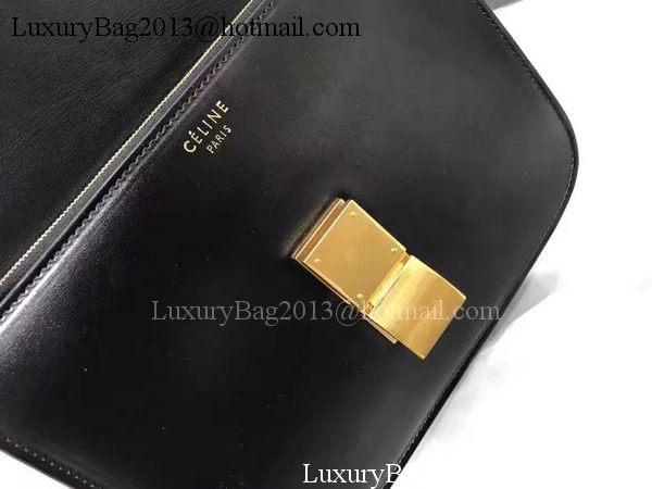 Celine Classic Box Flap Bag Smooth Leather C20447 Black