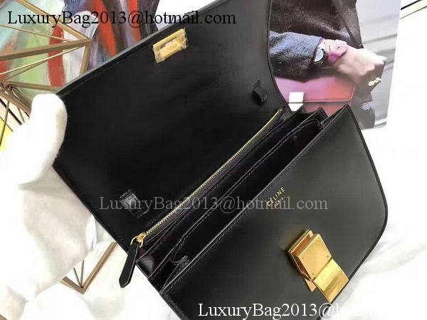 Celine Classic Box Flap Bag Smooth Leather C20447 Black