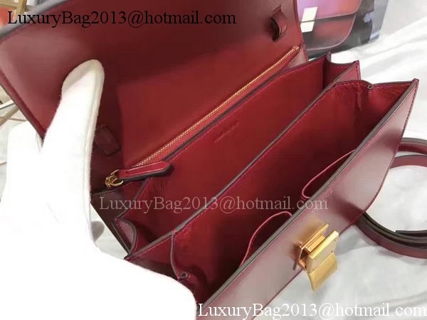 Celine Classic Box Flap Bag Smooth Leather C20447 Red