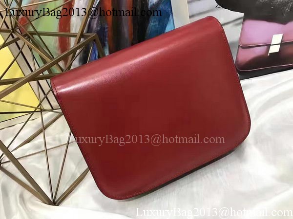 Celine Classic Box Flap Bag Smooth Leather C20447 Red