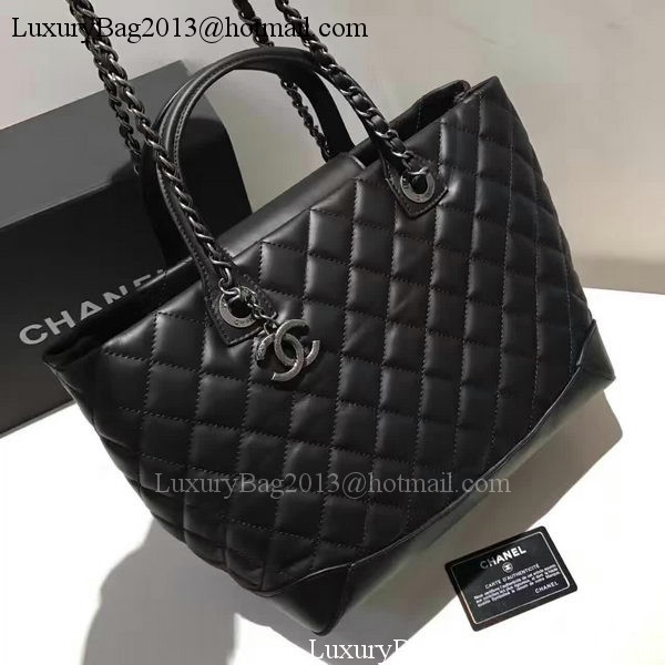 Chanel Tote Bag Sheepskin Leather A36985 Black