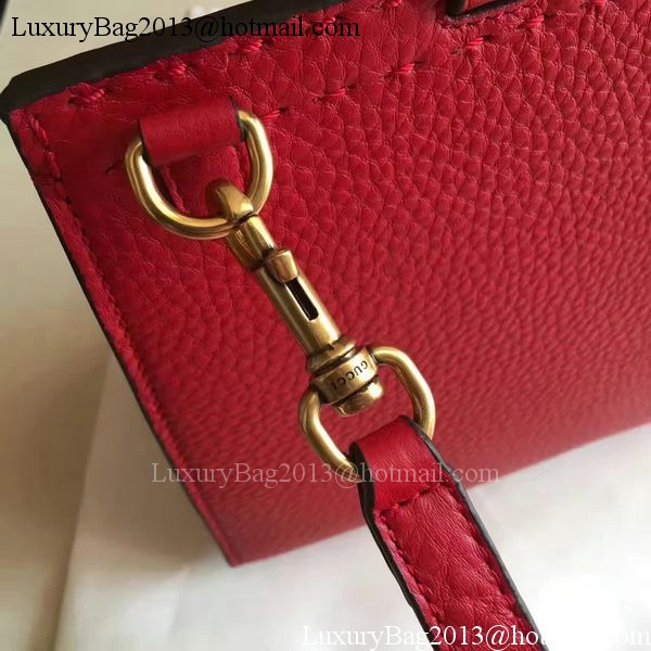 Gucci GG Marmont Leather Top Handle Bag 421890 Red