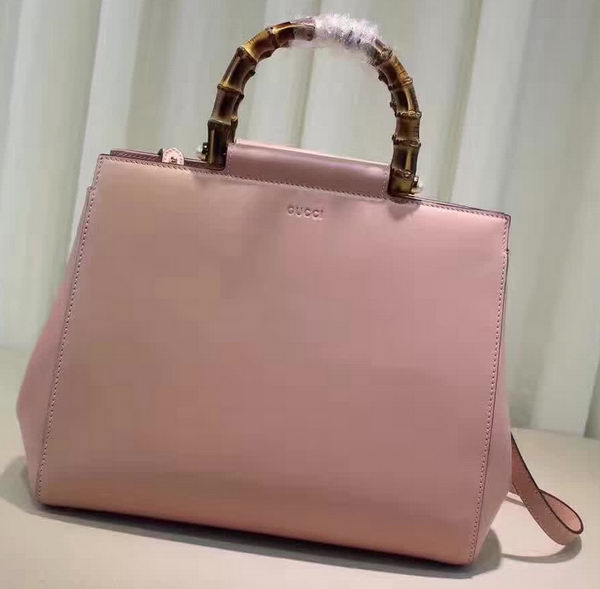 Gucci Nymphaea Leather Top Handle Bag 453766 Pink