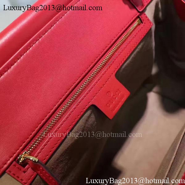 Gucci Nymphaea Leather Top Handle Bag 453766 Red