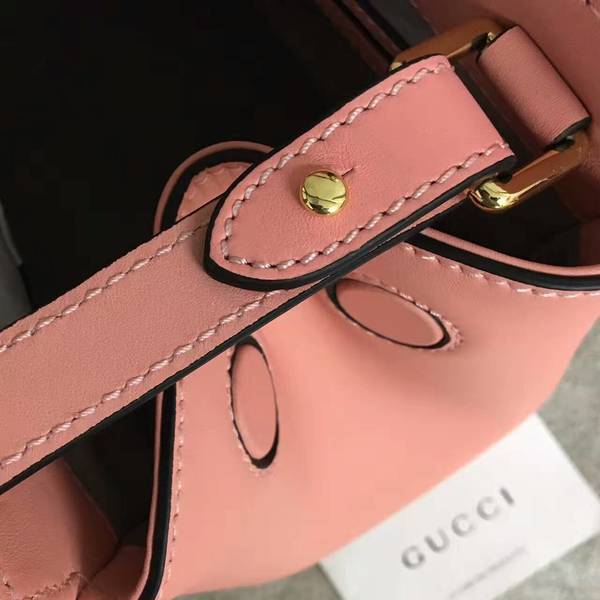 Gucci Nymphea Mini Top Handle Bag Cowhide Leather 453767 Pink