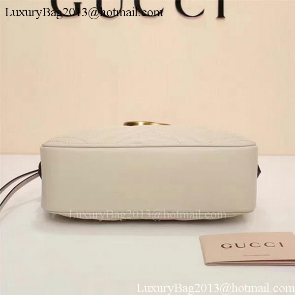 Gucci GG Marmont Matelasse Shoulder Bag 447632 OffWhite