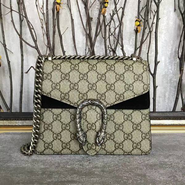 Gucci Mini Dionysus GG Canvas Shoulder Bag 421970 Black