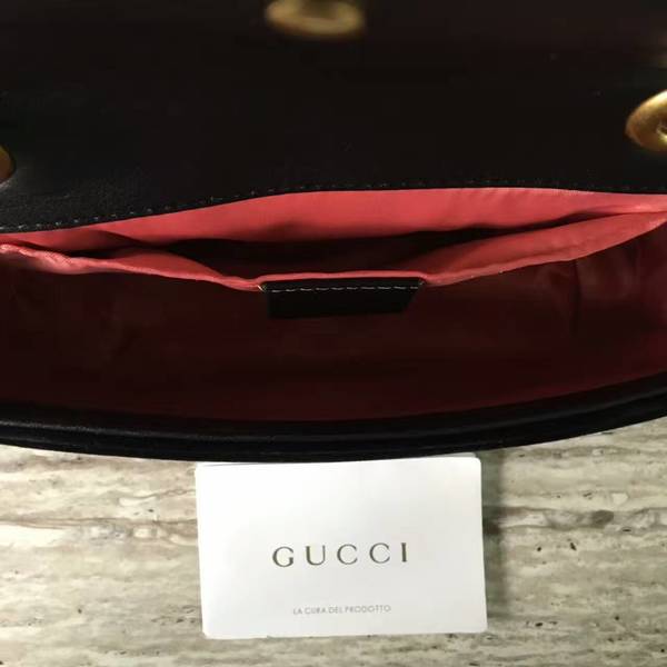 Gucci GG Marmont Suede Leather Mini Shoulder Bag 446744 Black