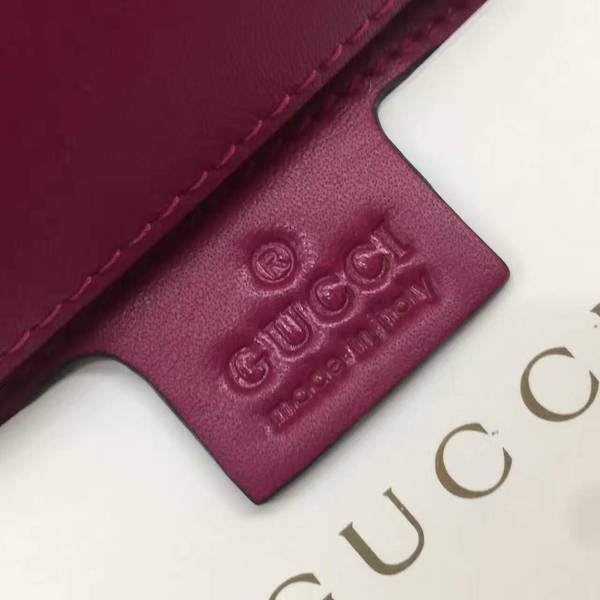 Gucci GG Suede Leather Shoulder Bag 443496 Wine