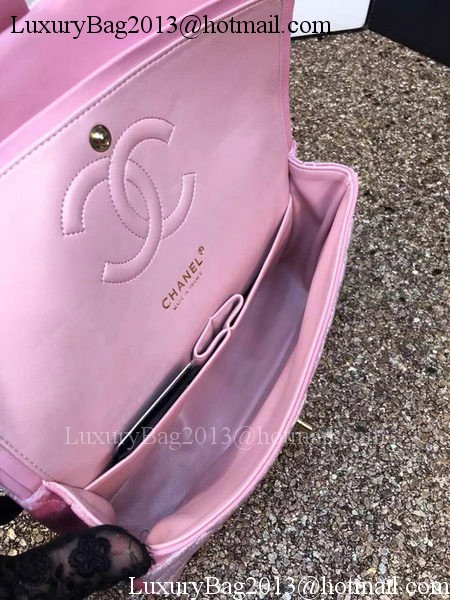 Chanel 2.55 Series Flap Bags Original Pink Velvet Leather A1112 Gold