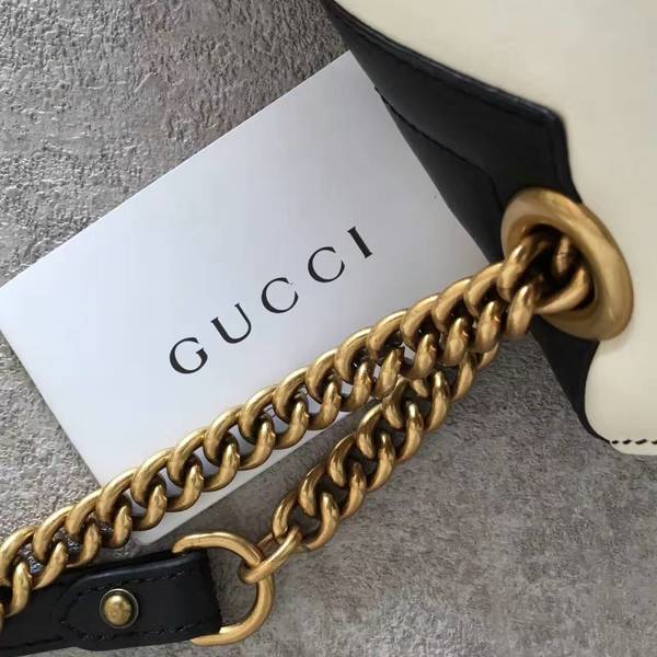 Gucci GG Marmont Shoulder Bag 443497 Black&White