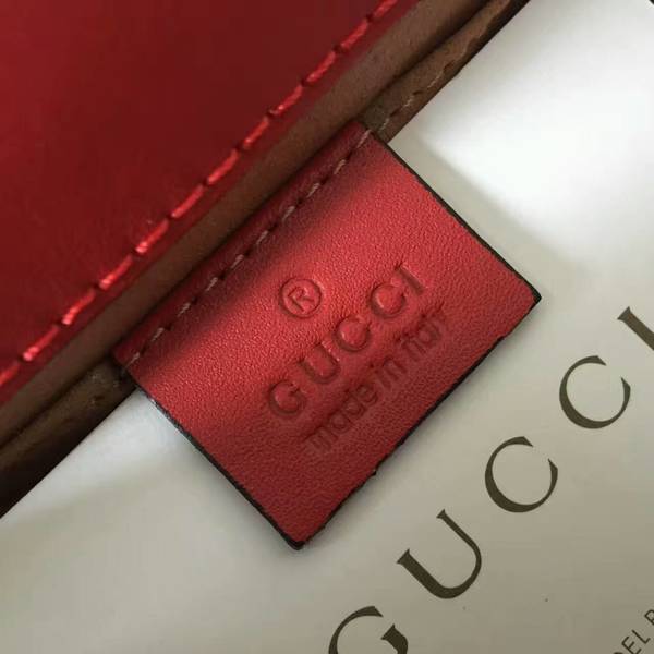 Gucci Sylvie Cowhide Leather Shoulder Bag 470270 Red