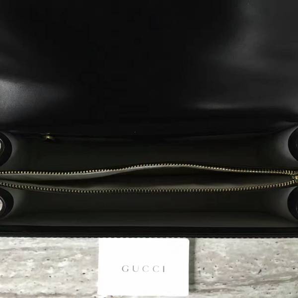 Gucci GG Marmont Original Leather Shoulder Bag 431777 Black