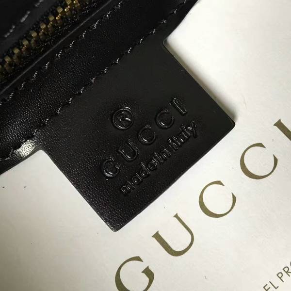 Gucci GG Marmont Original Leather Shoulder Bag 431777 Black