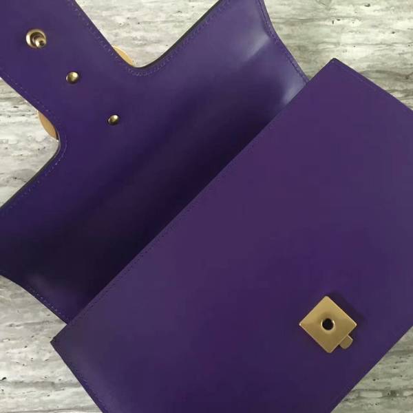 Gucci GG Marmont Original Leather Shoulder Bag 431777 Purple