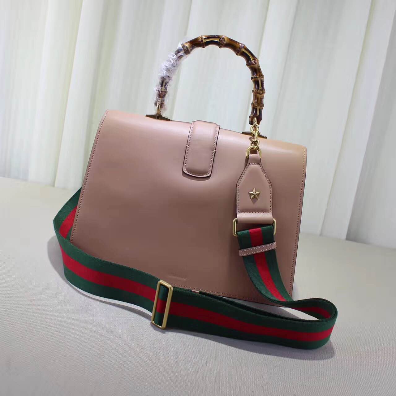 Gucci Bamboo Smooth Leather Top Handle Bag 17410