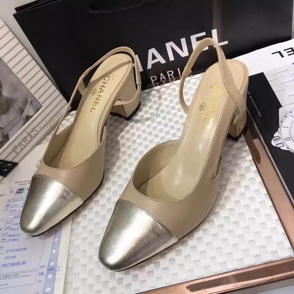 Chanel 60mm Leather Pump CH2077 Apricot