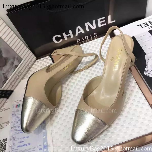 Chanel 60mm Leather Pump CH2077 Apricot