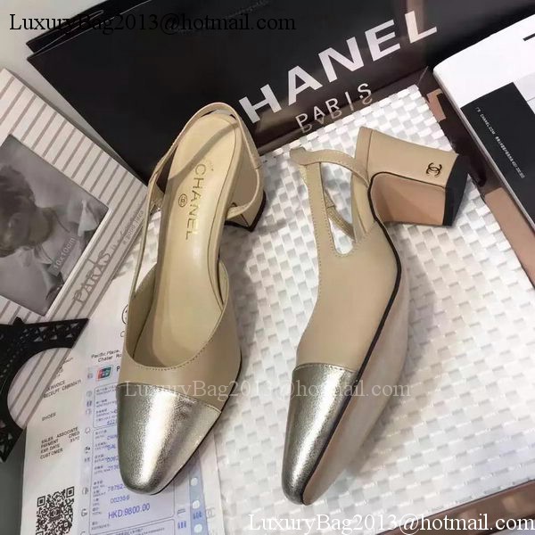 Chanel 60mm Leather Pump CH2077 Apricot