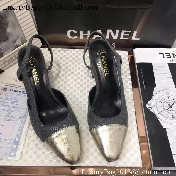 Chanel 60mm Leather Pump CH2077 Grey