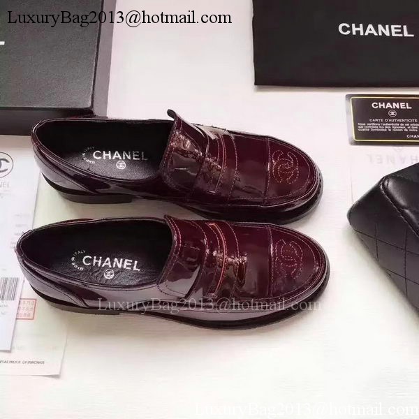 Chanel Casual Shoes Leather CH2062 Wine