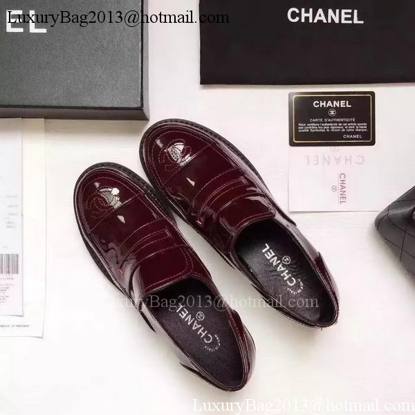 Chanel Casual Shoes Leather CH2062 Wine