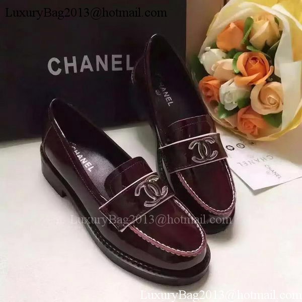 Chanel Casual Shoes Leather CH2064 Wine