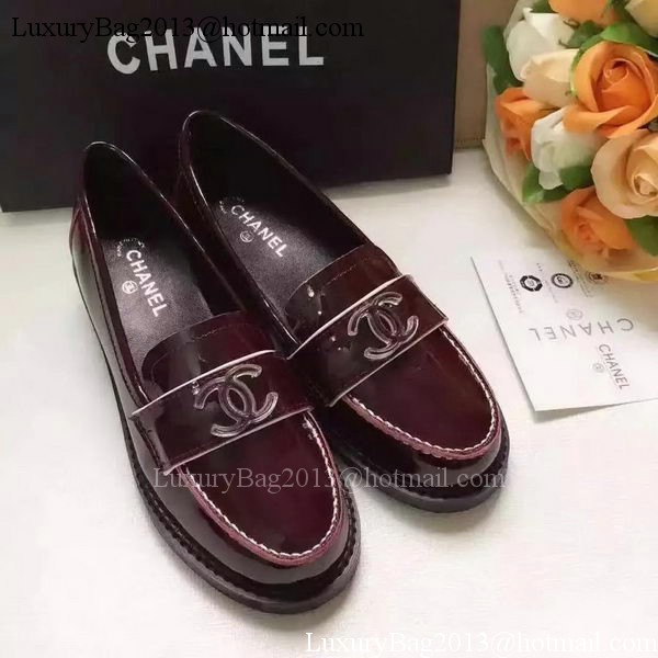 Chanel Casual Shoes Leather CH2064 Wine