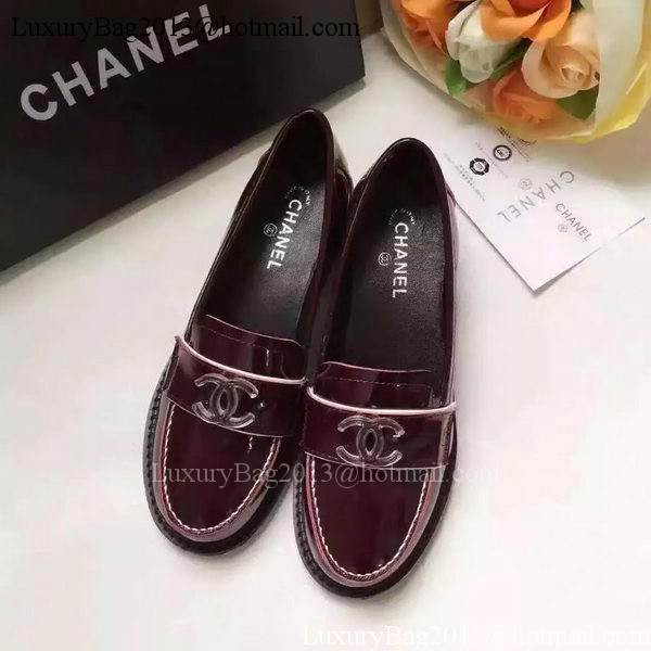 Chanel Casual Shoes Leather CH2064 Wine