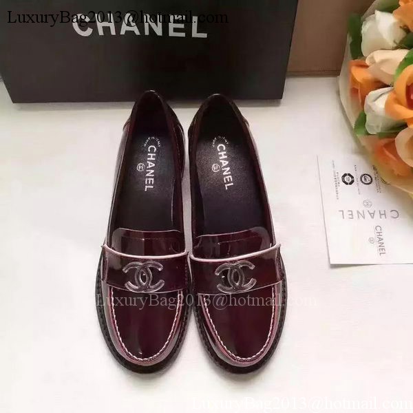 Chanel Casual Shoes Leather CH2064 Wine