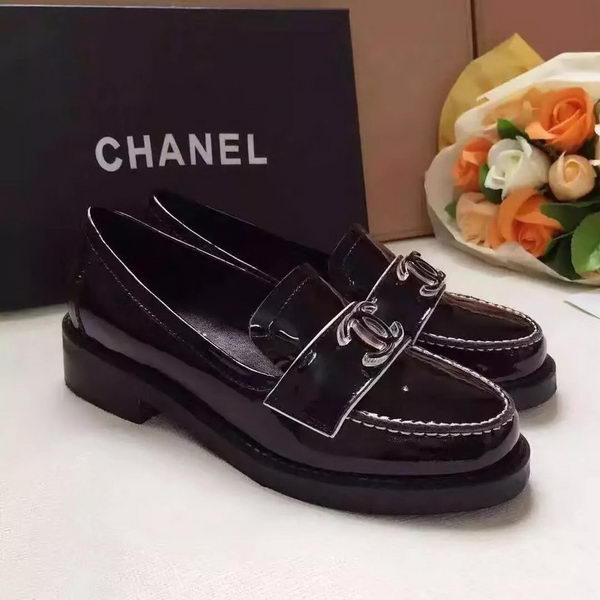 Chanel Casual Shoes Leather CH2065 Black