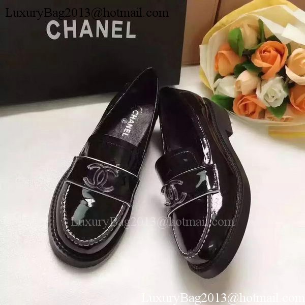 Chanel Casual Shoes Leather CH2065 Black