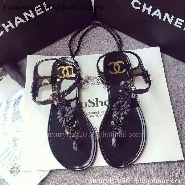 Chanel Leather Sandal CH2067 Black