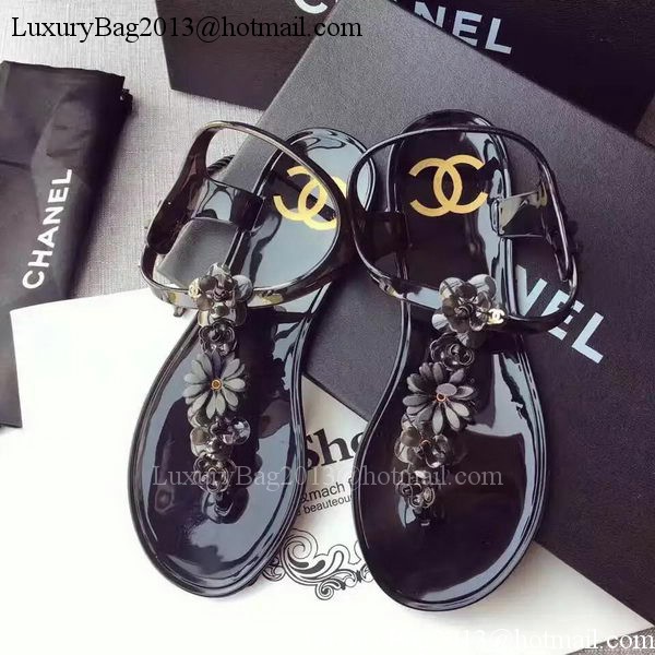 Chanel Leather Sandal CH2067 Black