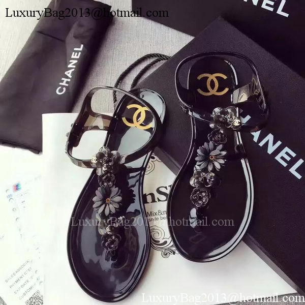 Chanel Leather Sandal CH2067 Black