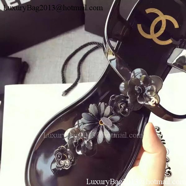 Chanel Leather Sandal CH2067 Black