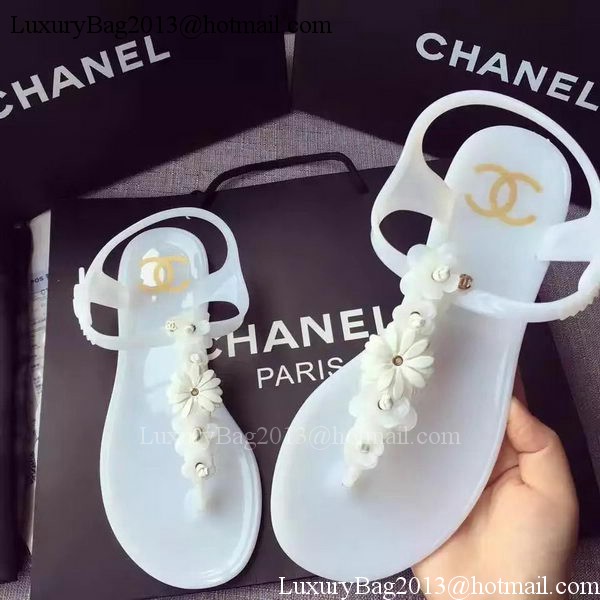 Chanel Leather Sandal CH2067 White