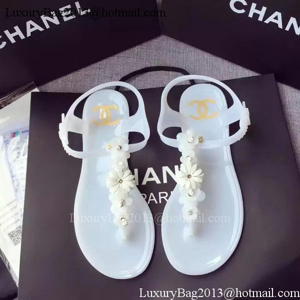 Chanel Leather Sandal CH2067 White