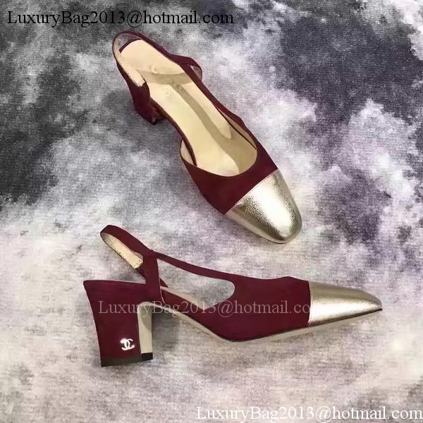 Chanel Leather Sandal CH2069 Wine