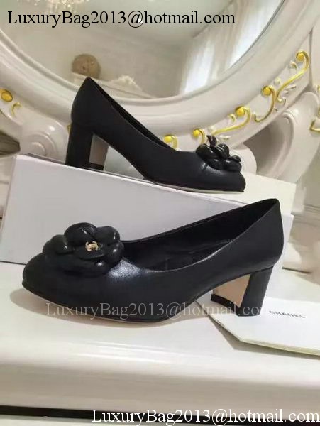 Chanel Sheepskin Leather 50mm Pump CH2075 Black