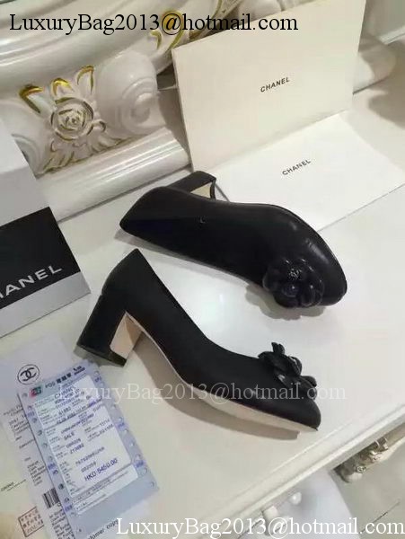 Chanel Sheepskin Leather 50mm Pump CH2075 Black