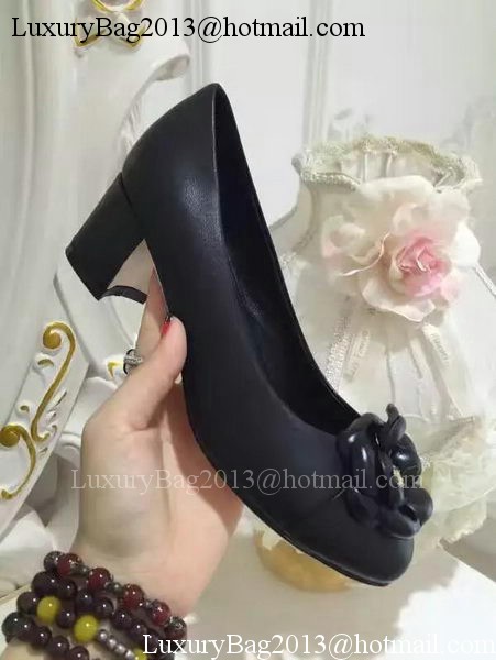 Chanel Sheepskin Leather 50mm Pump CH2075 Black