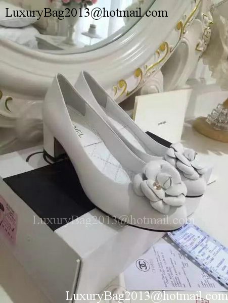 Chanel Sheepskin Leather 50mm Pump CH2075 White