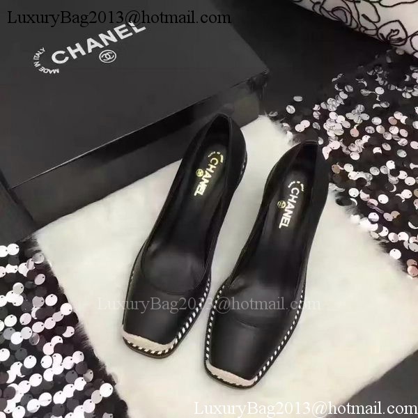 Chanel Sheepskin Leather Pump CH2074 Black