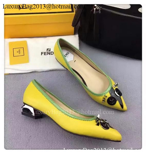 Fendi Ballerina Leather FD173 Yellow