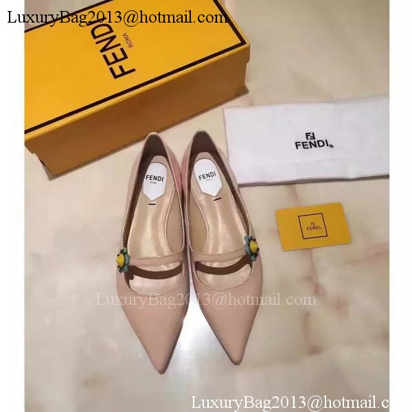 Fendi Patent Leather Ballerina FD174 Apricot