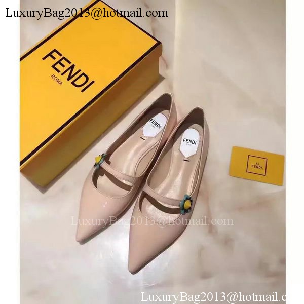 Fendi Patent Leather Ballerina FD174 Apricot