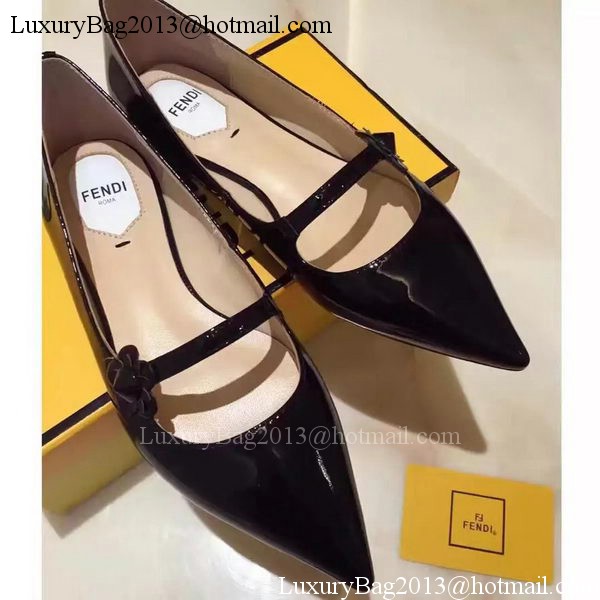 Fendi Patent Leather Ballerina FD174 Black