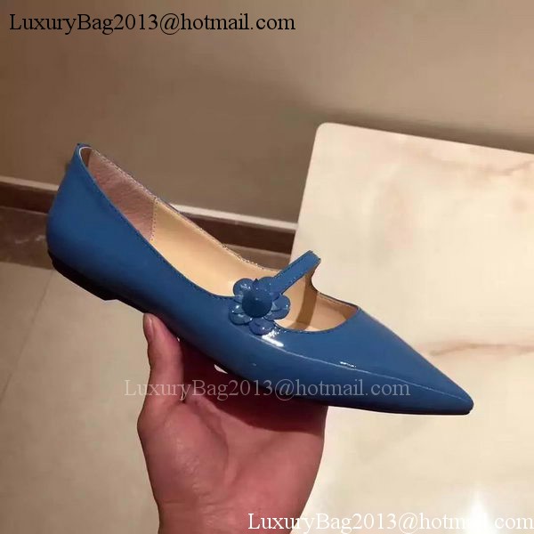 Fendi Patent Leather Ballerina FD174 Blue